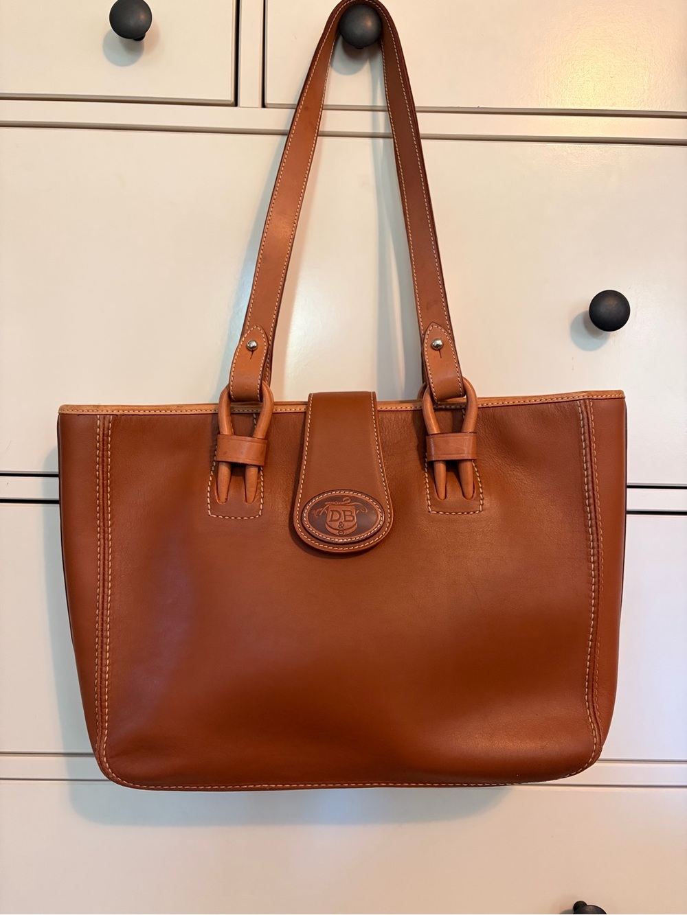 Dooney & Bourke Leather Tote in Saddle